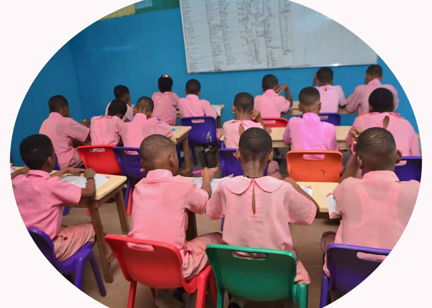 School photo showing playground activities
